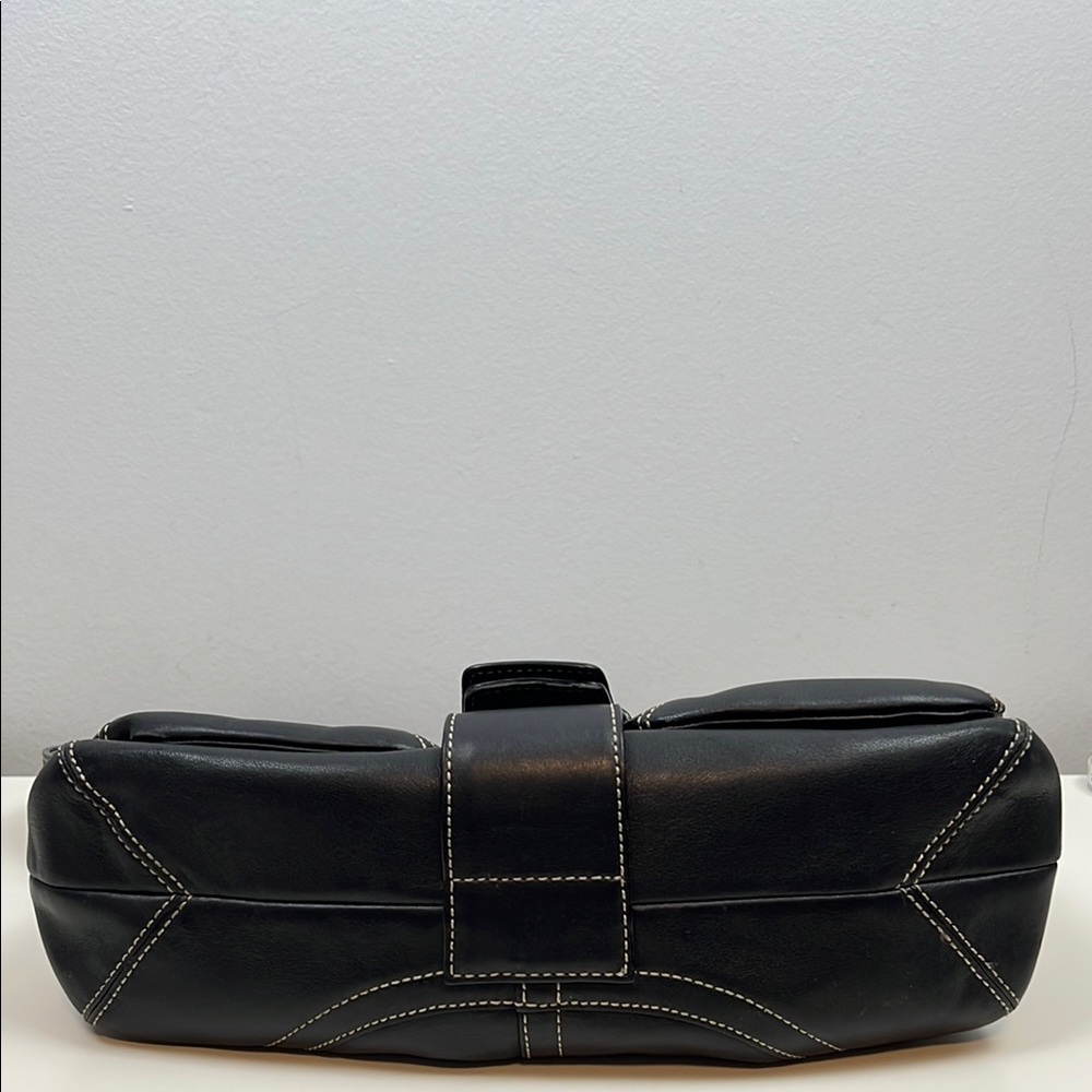 Coach Y2K Soho Buttery Soft Double Pocket Buckle Hobo Shoulder Bag Black 3653 - Picture 8 of 15